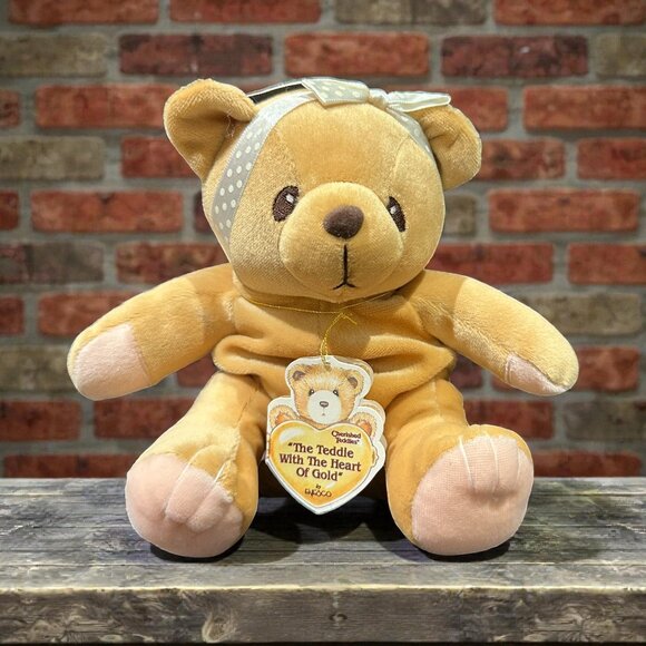 Vintage Cherished Teddies "Jacki" Plush Teddy Bear with Bow, Stuffed Animal - Picture 2 of 7